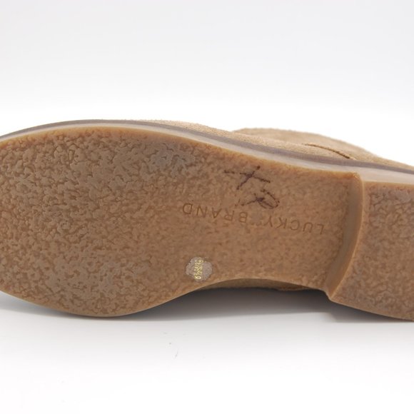 Lucky Brand Leather Suede Lace Up Chukka Boots Desert Tan Womens Us Size 8.5 M - Picture 9 of 12